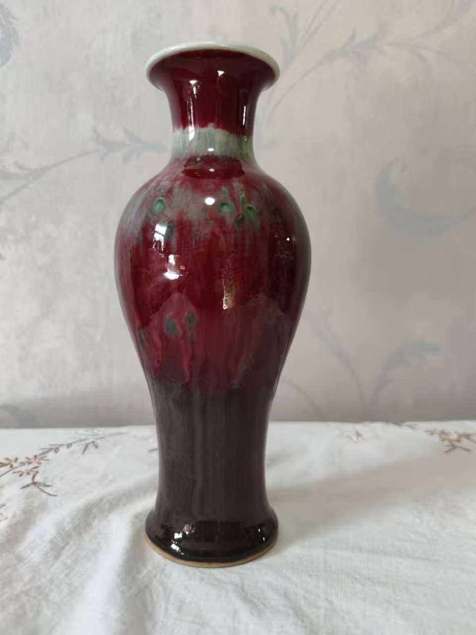 康熙年制《郎窑红釉观音瓶》-嘉城艺术交易平台