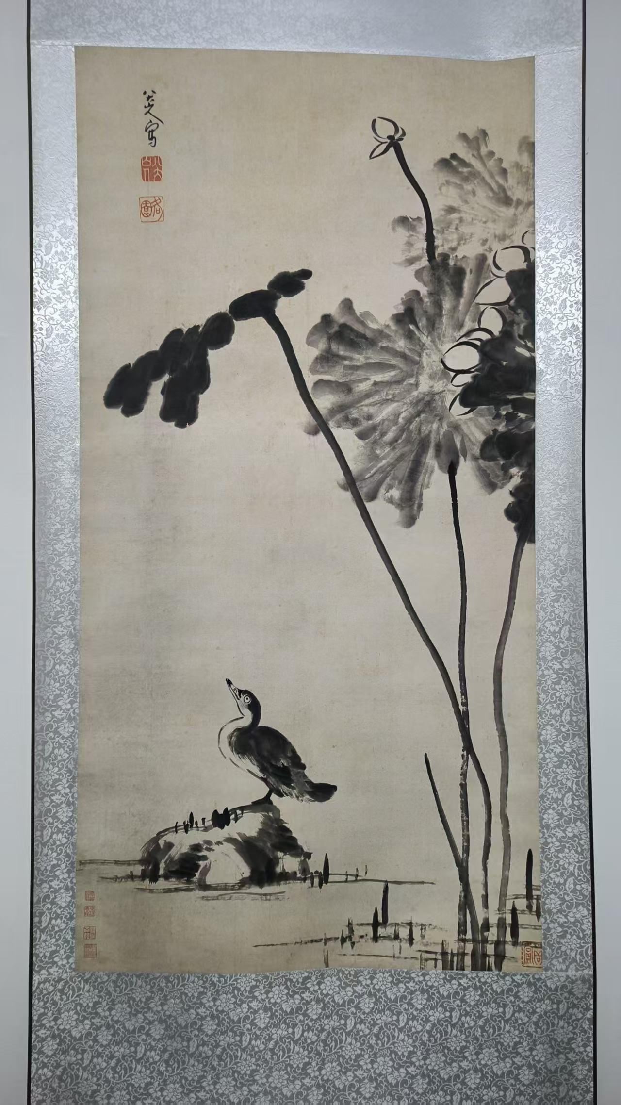 八大山人（朱耷）《荷花水禽图》-嘉城艺术交易平台