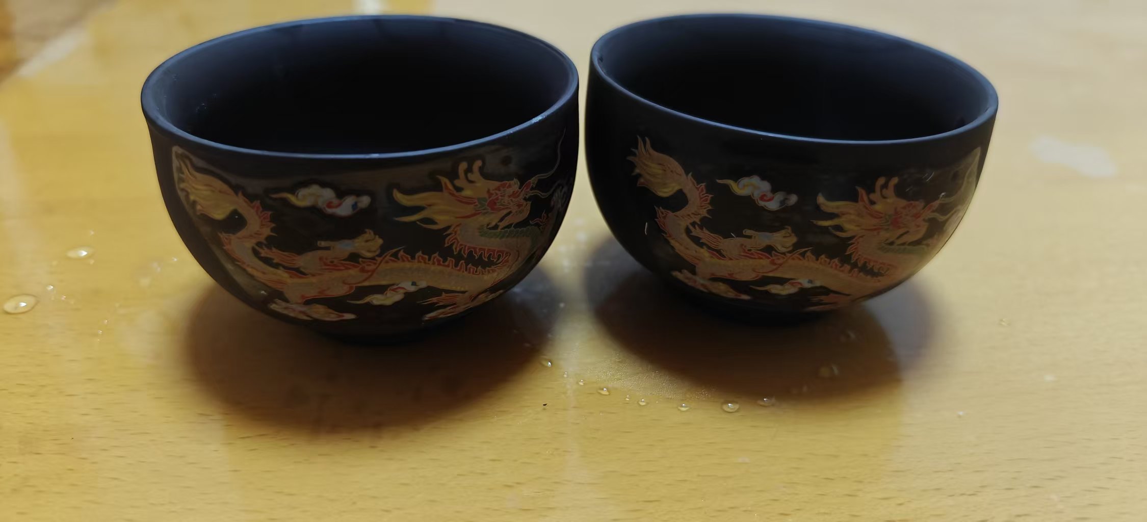 描金紫砂杯（一对）-嘉城艺术交易平台