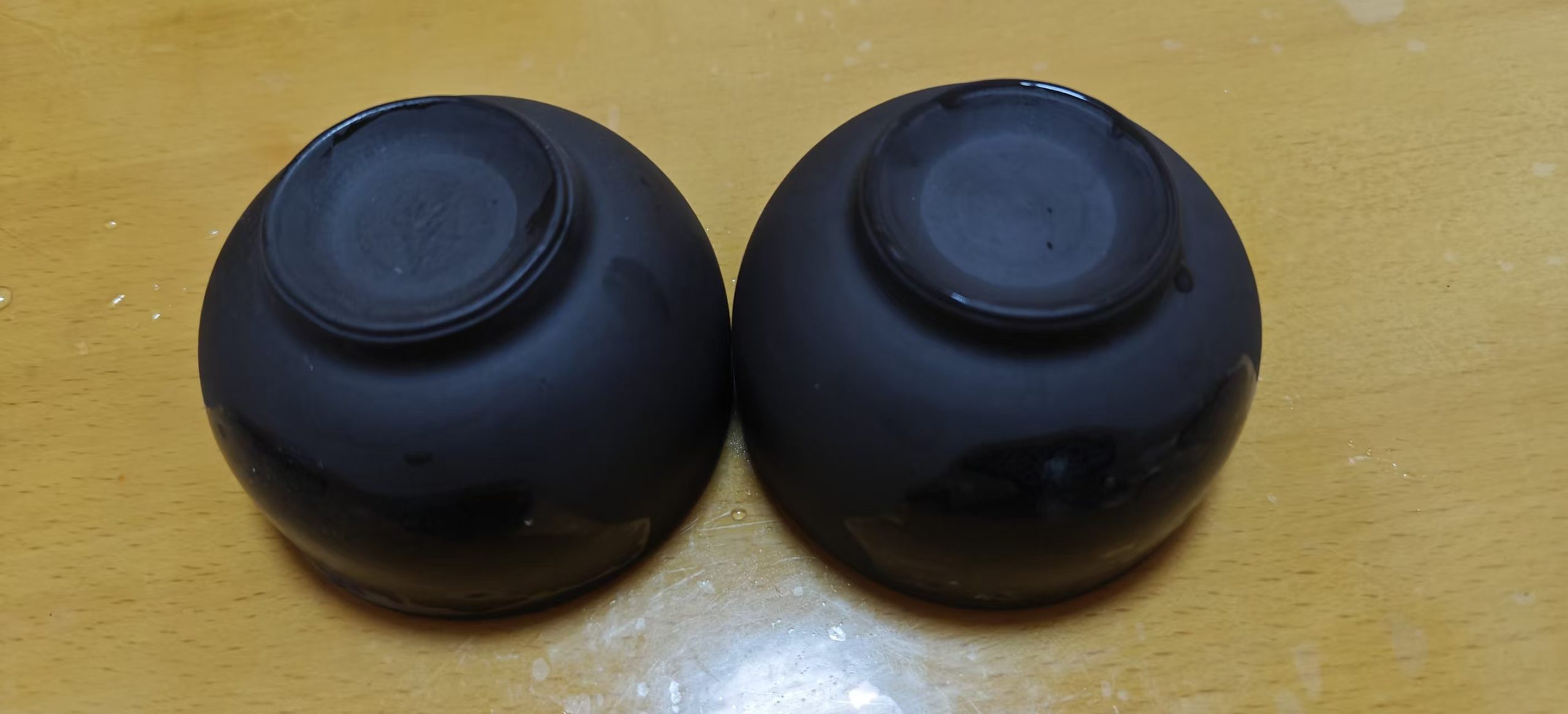 描金紫砂杯（一对）