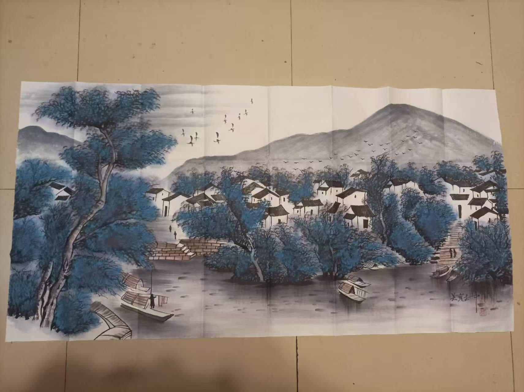 吴冠中《江南水乡》-嘉城艺术交易平台