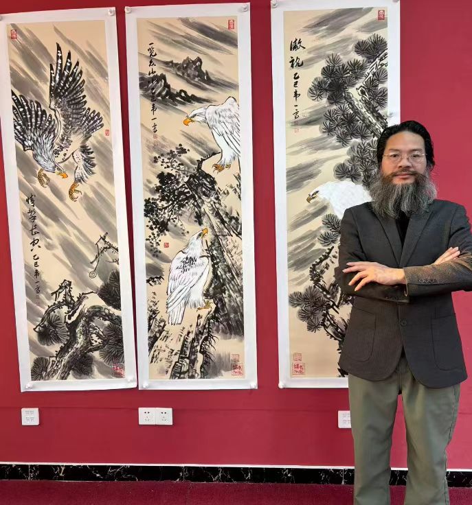 韦加斯（韦一）《雄鹰》十二条屏-嘉城艺术交易平台