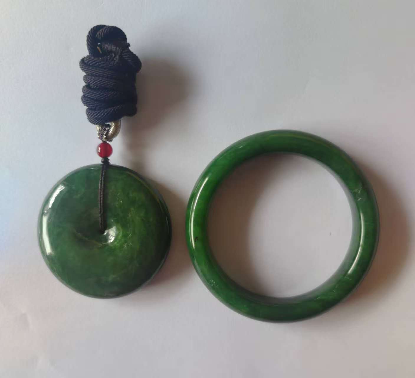 和田玉(碧玉)《手镯、平安扣》-嘉城艺术交易平台