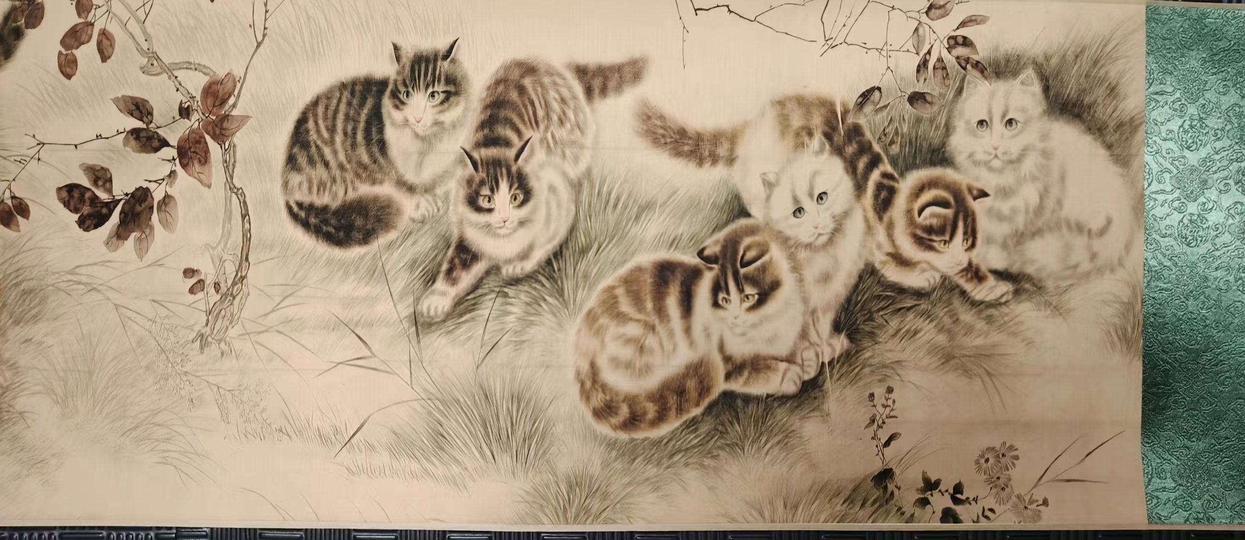 王雪涛《 群猫嬉戏》