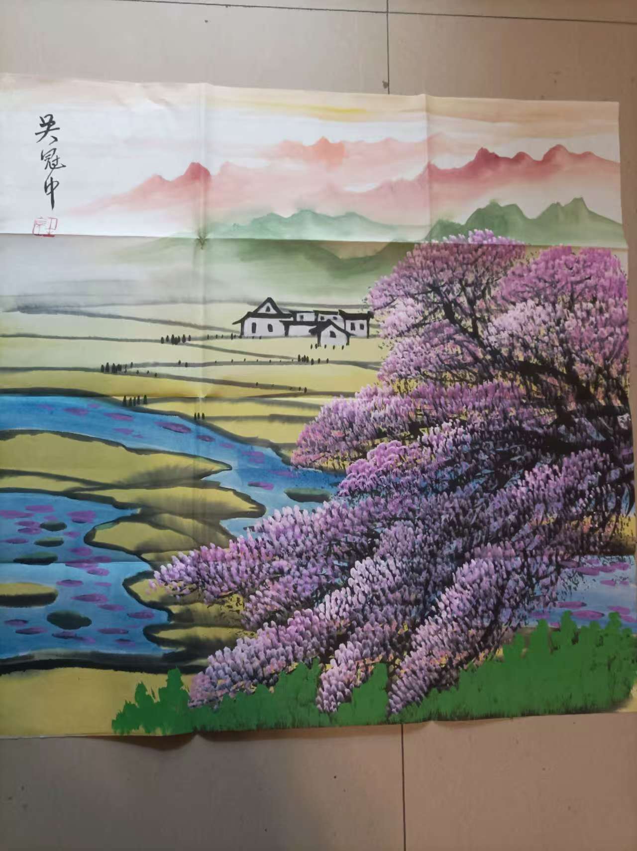 吴冠中《春满江南》-嘉城艺术交易平台