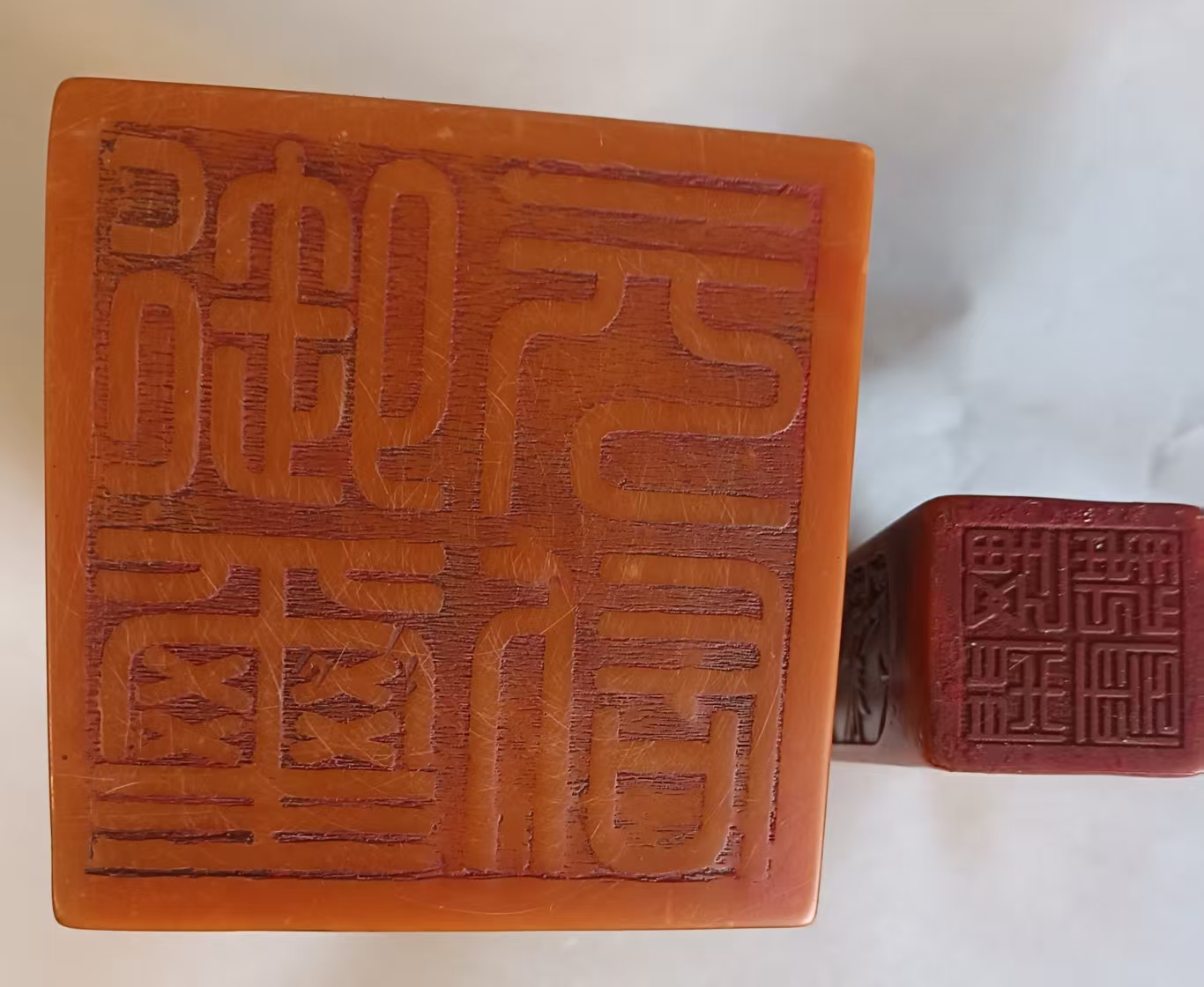 寿山石《螭龙纹印章》