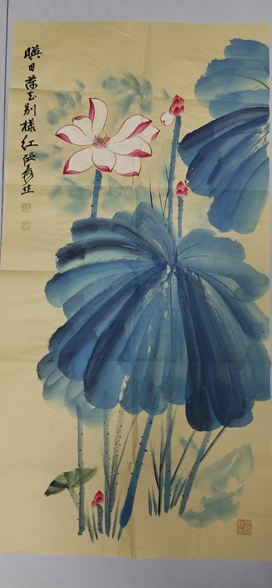 张大千《荷花图》-嘉城艺术交易平台