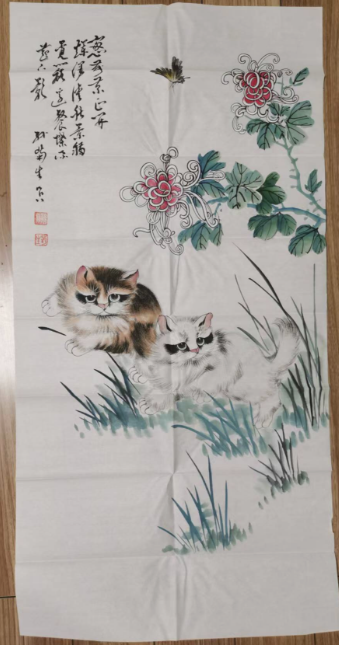 孙菊生《双猫图》-嘉城艺术交易平台