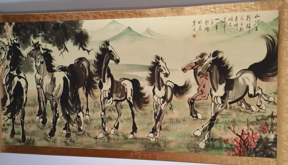 徐悲鸿《八骏图》-嘉城艺术交易平台