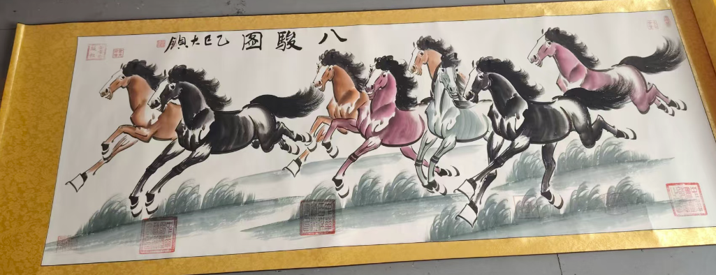 齐大领《八骏图》-嘉城艺术交易平台