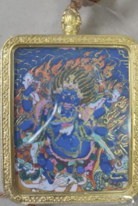 唐卡《六臂黑天》-嘉城艺术交易平台