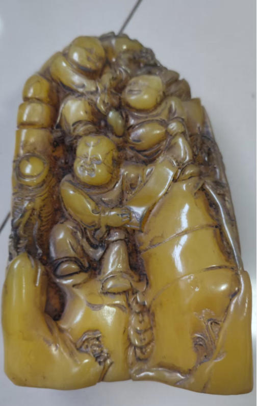 寿山田黄石《童子摆件》-嘉城艺术交易平台