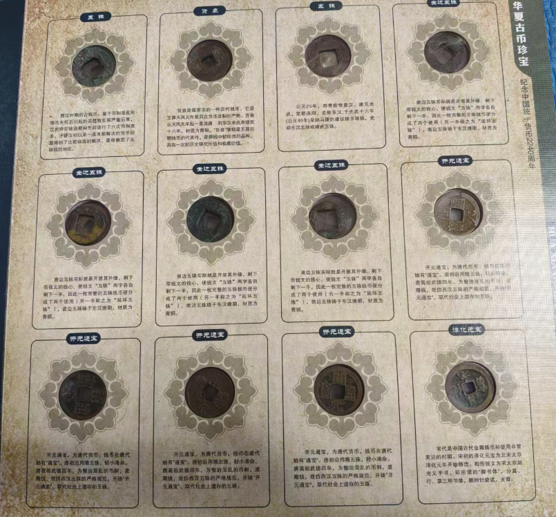 华夏古币珍宝100枚