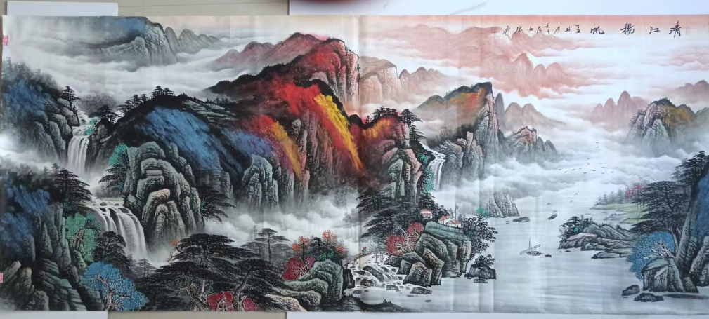 张大千《清江杨帆》-嘉城艺术交易平台