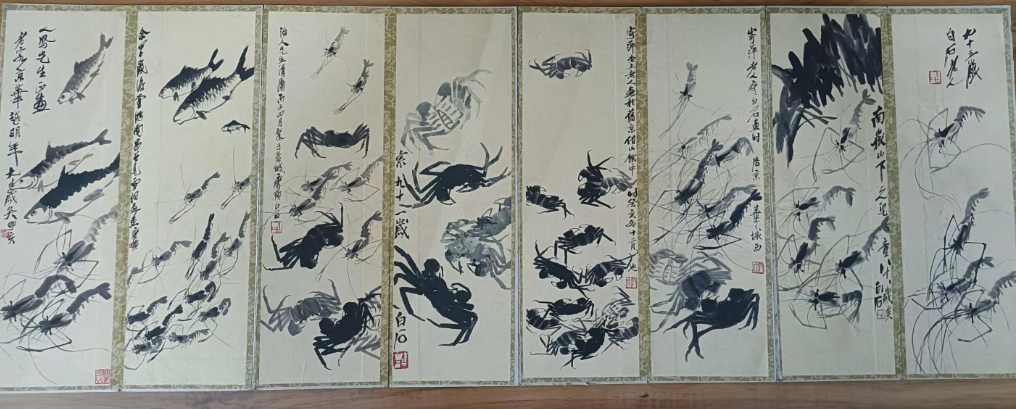 齐白石《虾蟹图》（册页：8幅图）-嘉城艺术交易平台