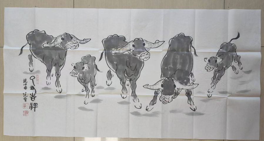 范曾《五牛吉祥》-嘉城艺术交易平台