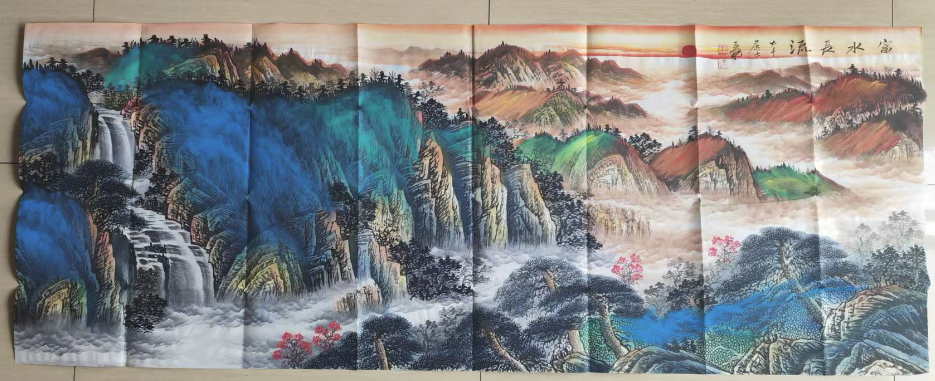 张大千《富水长流》-嘉城艺术交易平台