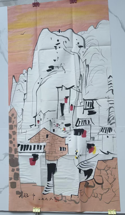 吴冠中《山居图》-嘉城艺术交易平台