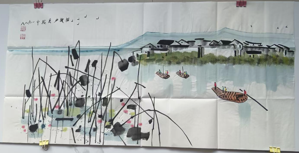 吴冠中《水乡秋荷》-嘉城艺术交易平台