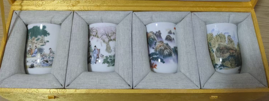 王锡良《山水人物杯》*4-嘉城艺术交易平台