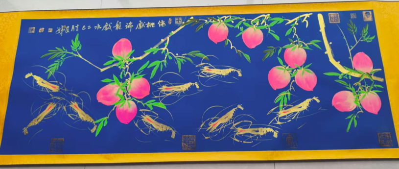 徐艮娣《仙桃献瑞》-嘉城艺术交易平台