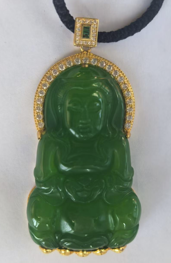 玛瑙《观音》镶嵌-嘉城艺术交易平台