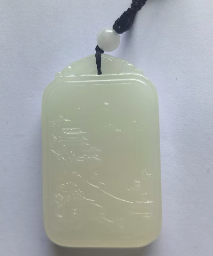 白玉山水牌-嘉城艺术交易平台