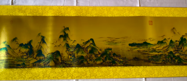 金箔画《千里江山图》(黄金版）-嘉城艺术交易平台