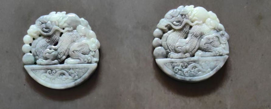 翡翠《龙行天下》一对-嘉城艺术交易平台