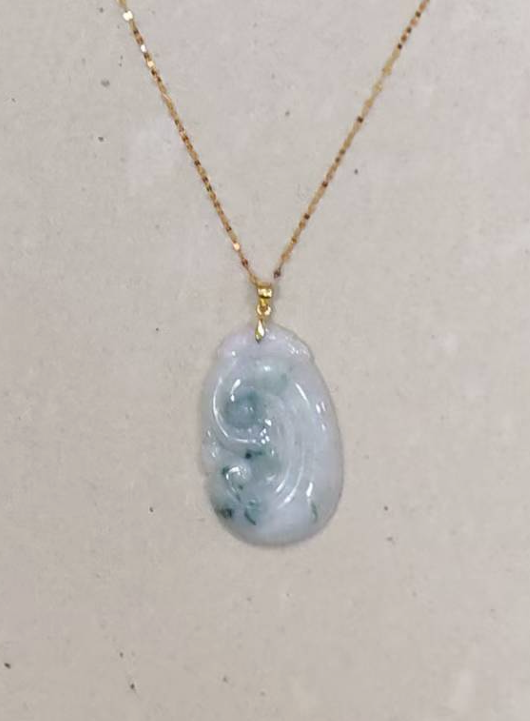 翡翠《飘花如意吊坠》-嘉城艺术交易平台