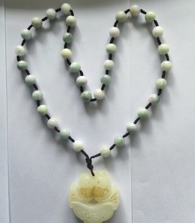 白玉《双鱼项链》-嘉城艺术交易平台