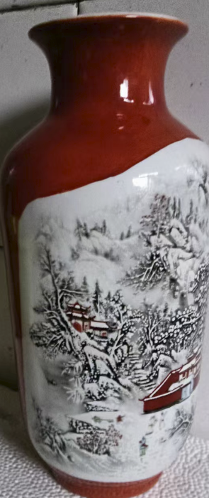 乾隆年制《红釉雪景瓶》-嘉城艺术交易平台