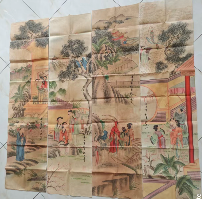 张大千《仕女图》四条屏-嘉城艺术交易平台