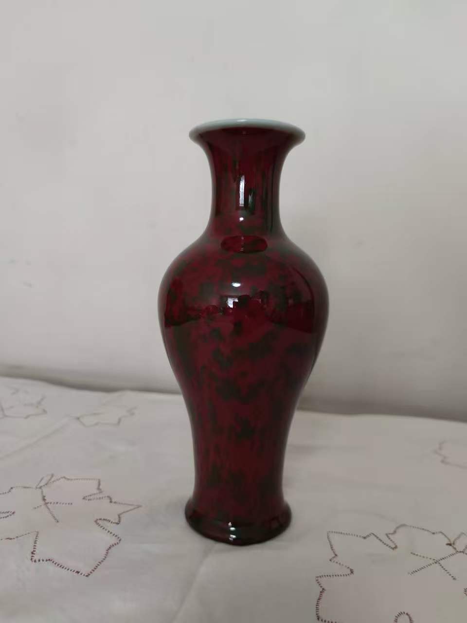 康熙年制《窑变红釉观音瓶》-嘉城艺术交易平台