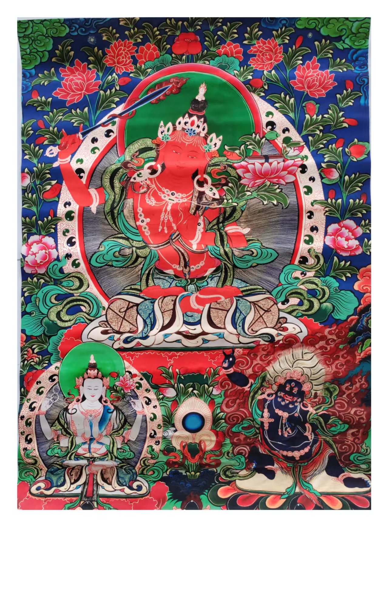 唐卡《红文殊菩萨》-嘉城艺术交易平台