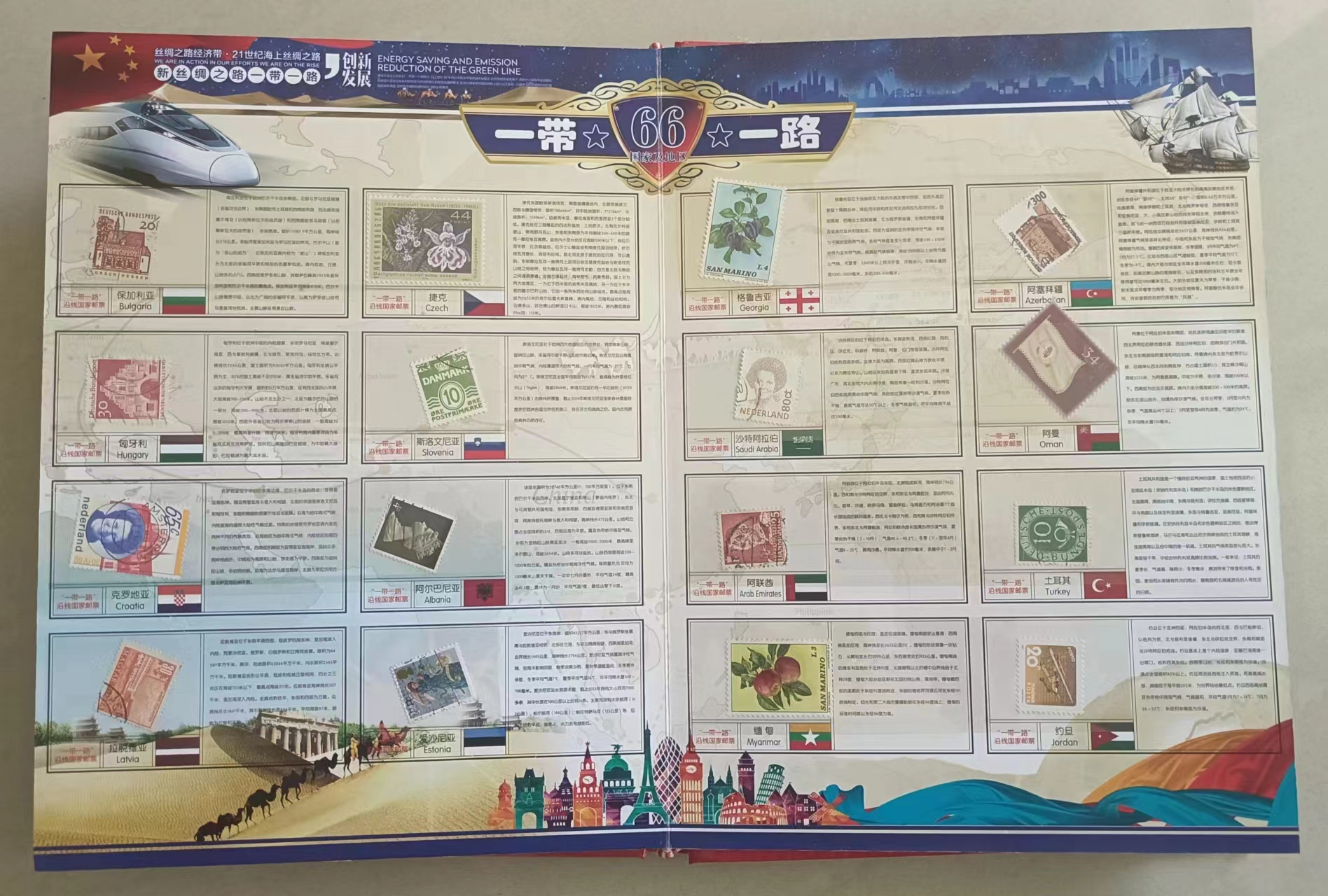 一带一路沿线66国钱币邮票集锦