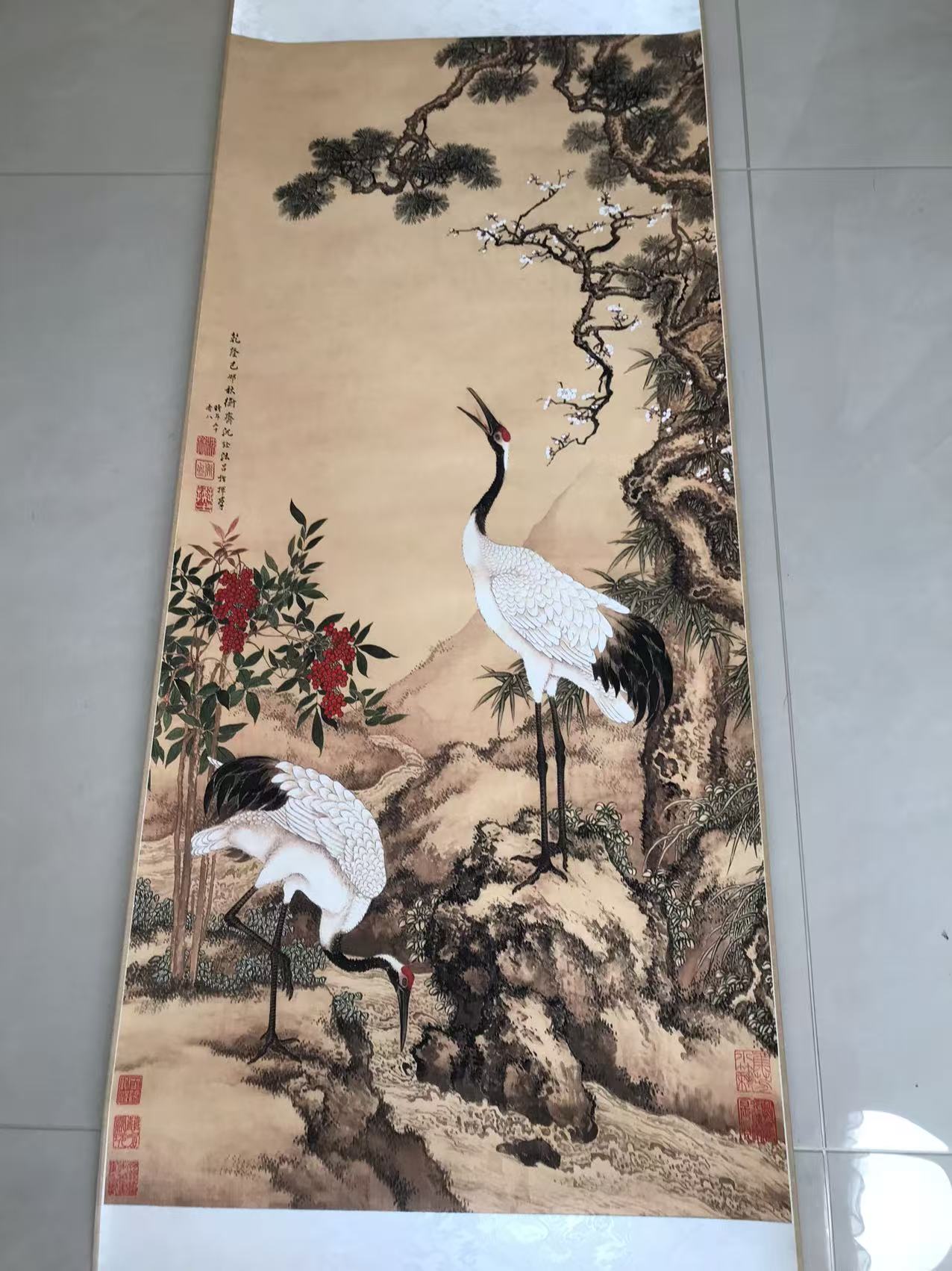 沈铨《松梅双鹤》-嘉城艺术交易平台