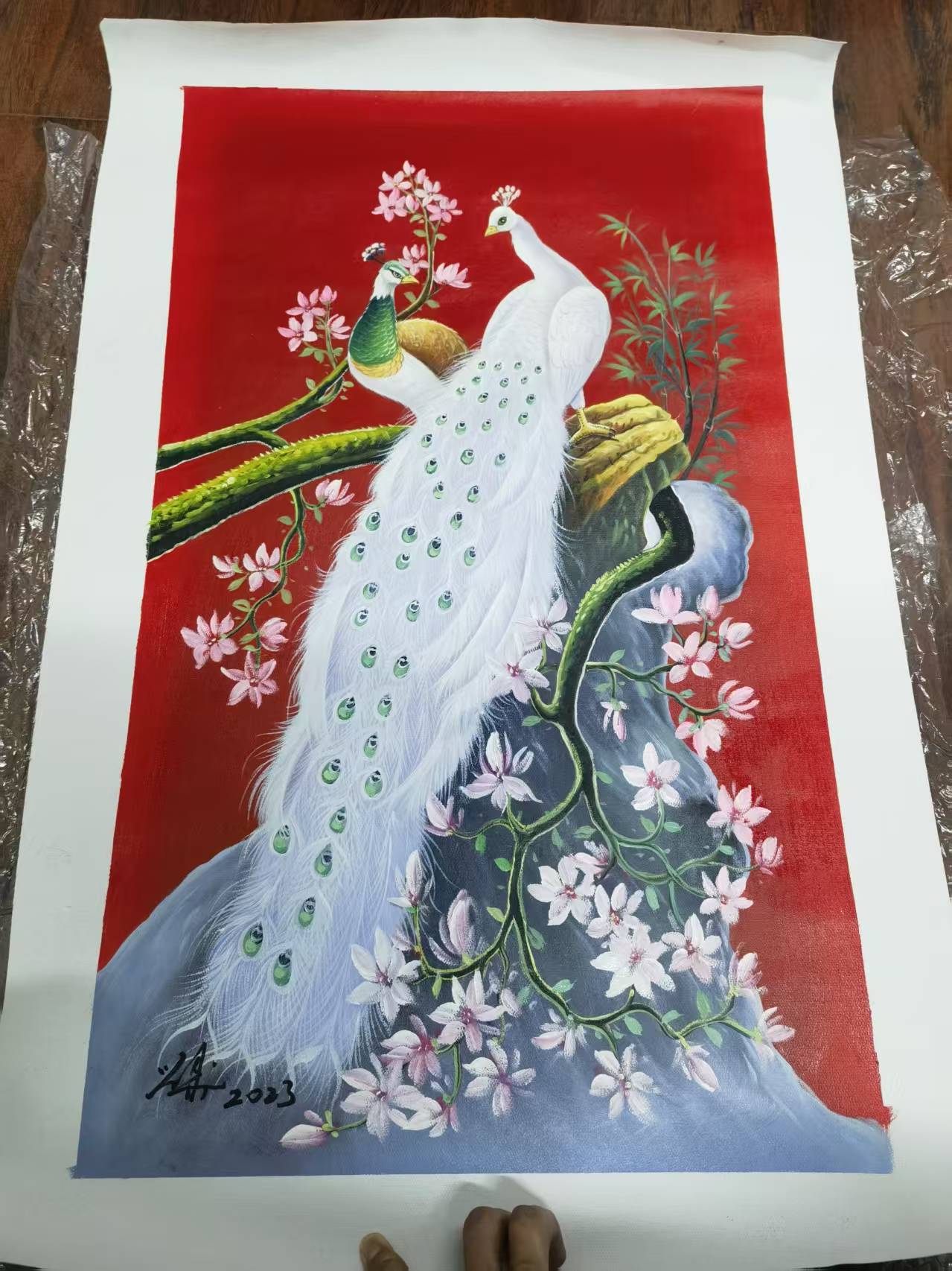 刘用华《孔雀》-嘉城艺术交易平台