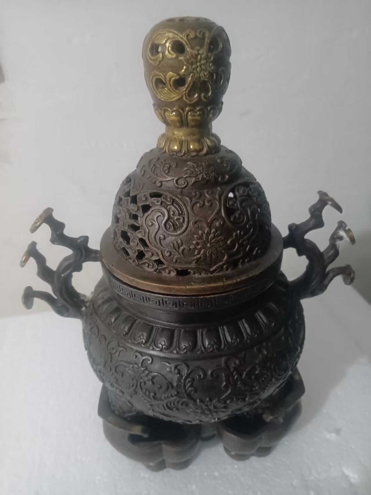 乾隆年制《风魔铜香炉》-嘉城艺术交易平台