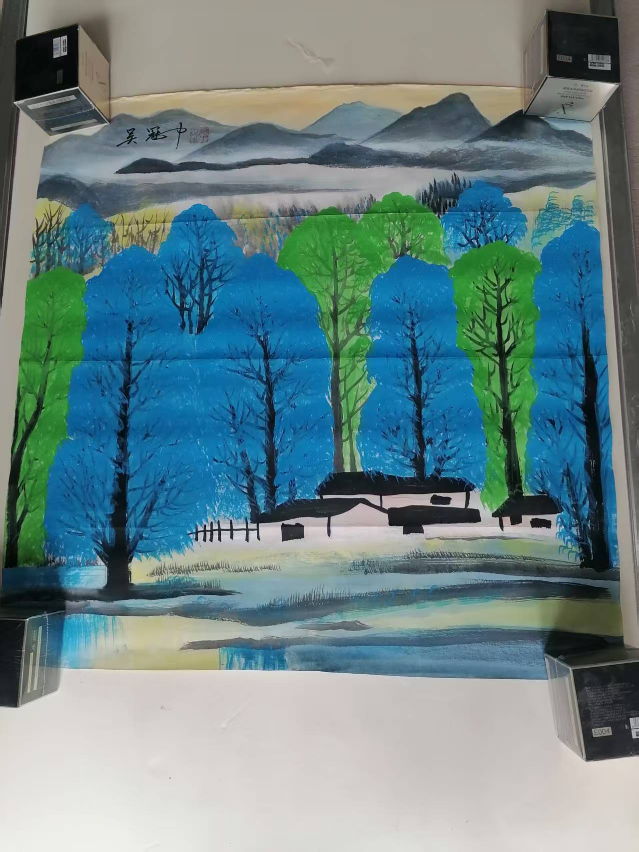 吴冠中《春夏秋冬》四条屏