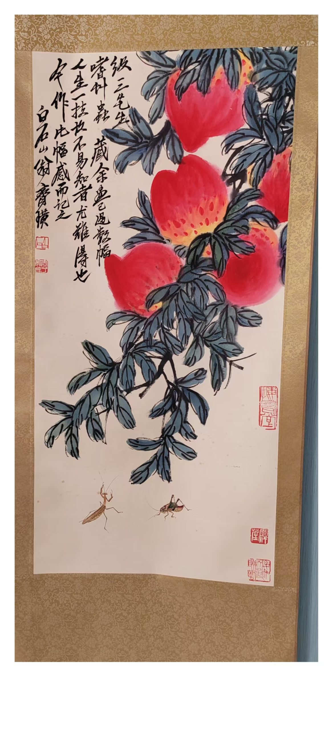 齐白石《寿桃图》-嘉城艺术交易平台