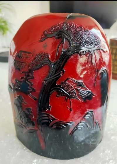 乌鸦皮田黄《雕刻印章》-嘉城艺术交易平台