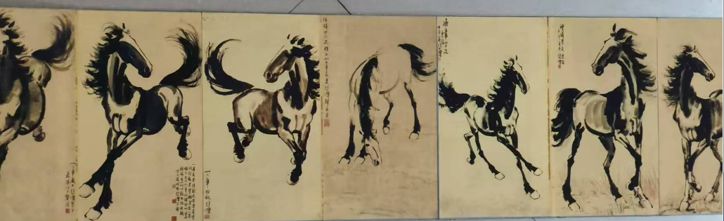 徐悲鸿《八骏图》-嘉城艺术交易平台