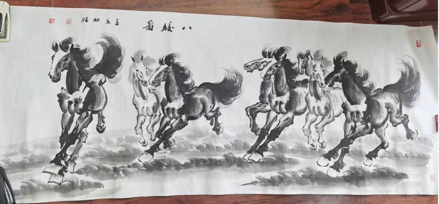 雷畅胜《八骏图》-嘉城艺术交易平台