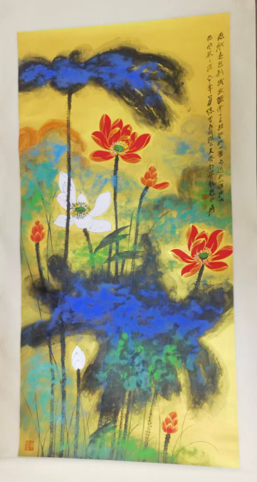 张大千《荷花图》-嘉城艺术交易平台