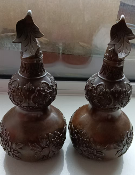 “富贵福禄”葫芦摆件（一对）-嘉城艺术交易平台