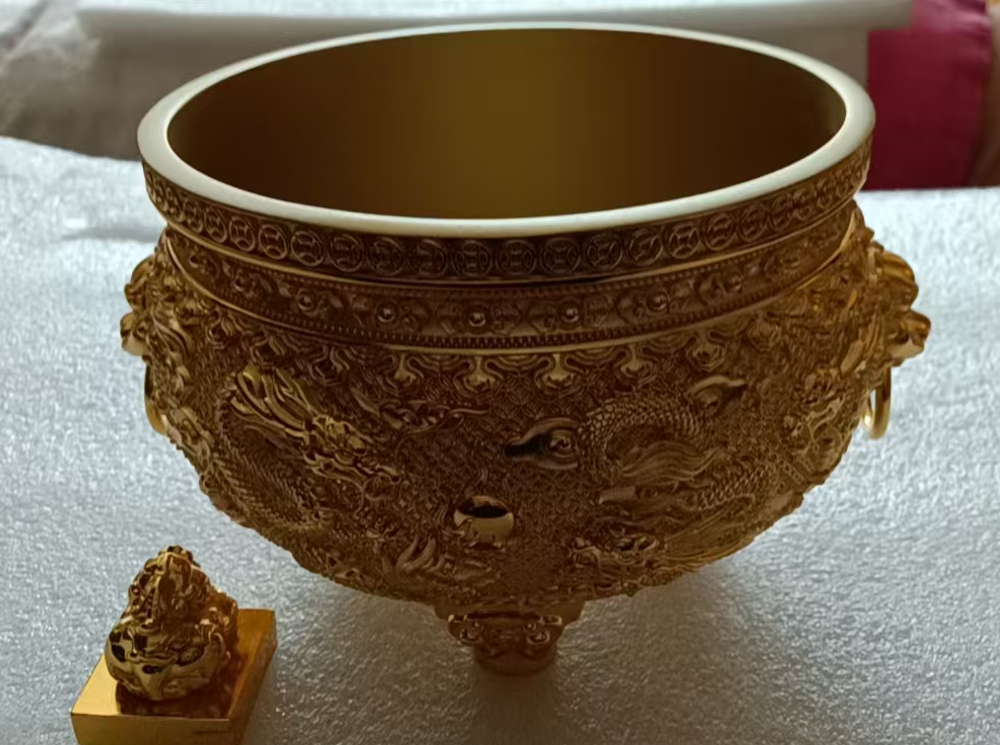 九龙聚宝盆+貔貅印章套装-嘉城艺术交易平台