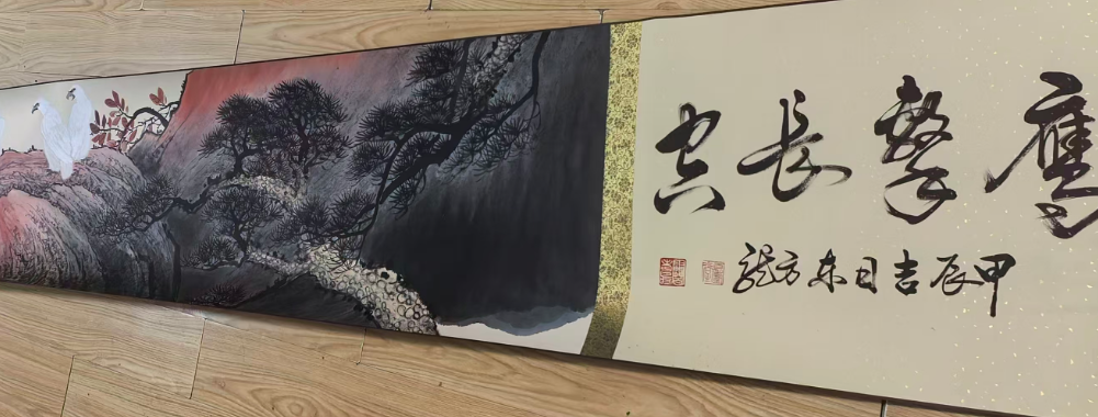 雷百寿《松鹰山水图》长卷-嘉城艺术交易平台