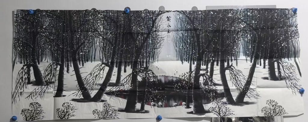 图片[1]-黄永玉《雪柳》-嘉城艺术交易平台