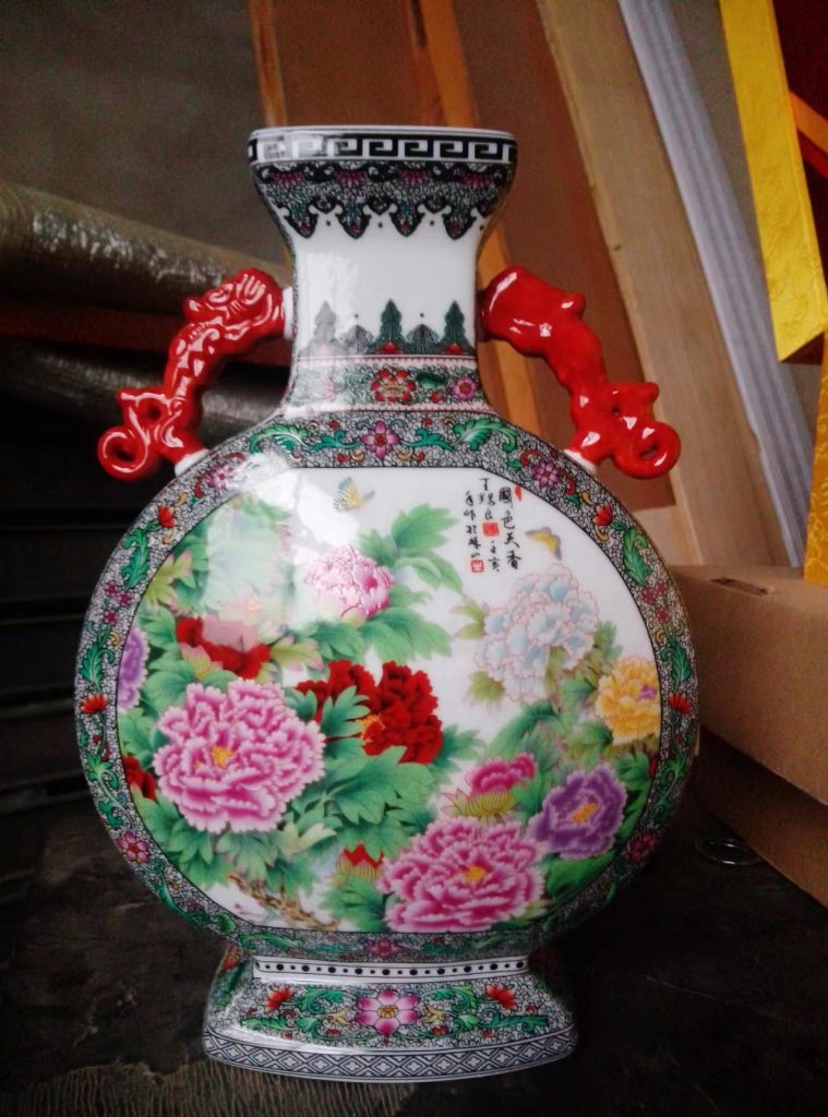 图片[1]-王锡良《国色天香抱月瓶》-嘉城艺术交易平台